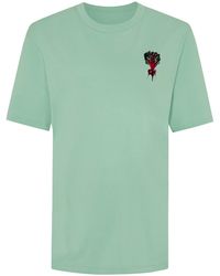 INGMARSON - Beetroot Embroidered Organic Cotton T-Shirt - Lyst