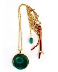 Persia Dona Jewelry - Malachite Circle Necklace - Lyst