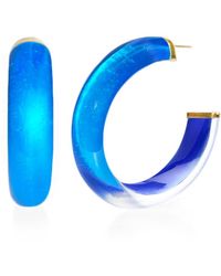 Gold & Honey - Inside Out Lucite Hoop Earrings - Lyst