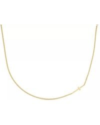 Elk & Bloom - Dainty Cross Choker Necklace - Lyst