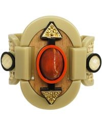 Gissa Bicalho - Handmade Acrylic Bracelet Ita Cream - Lyst