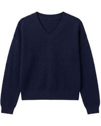 Brodie Cashmere - Rippled Stitch V Neck - Lyst