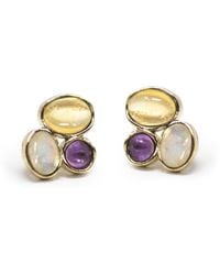 Vintouch Italy - Cosmo 18kt Gold-plated Multicolor Stud Earrings - Lyst