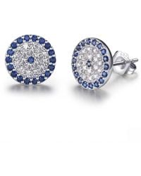 Spero London - Evil Eye Sterling Stud Earring - Lyst