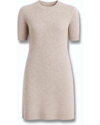 Monlicia - Neutrals Rune Short Sleeve Knit Dress – Taupe - Lyst