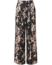 Oh!Zuza - Neutrals Echo Wide-Leg Viscose Satin Trousers – Print - Lyst