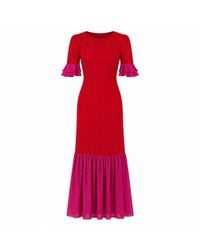 Rose & Nancy - Saphi And Polka Dot Maxi Dress - Lyst