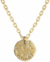 Lily Flo Jewellery - Capricorn Diamond Medallion - Lyst