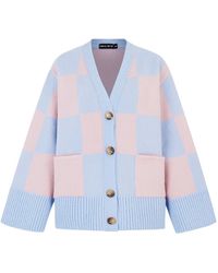Cara & The Sky - Candice Checked Wide Sleeve Cardigan - Lyst