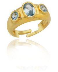 LINYA JEWELLERY - Rosie Stone Signet Ring - Lyst