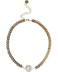 Adriana Pappas Designs - Chevron Pearl Choker - Lyst