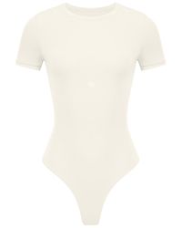 GOD SAVES QUEENS - Second Skin T-Shirt Bodysuit Vanilla - Lyst
