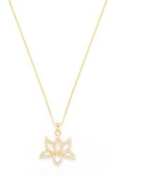Seven Saints - Illuminate Lotus Necklace, Topaz Pave, Over Sterling - Lyst