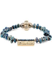 Ebru Jewelry - Protection & Luck Hematite Beaded Symbol Bracelet - Lyst