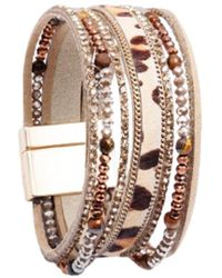 Saachi - Beaded Animal Fur Bracelet - Lyst