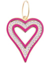 SHYMI - Enamel Open Heart Charm - Lyst