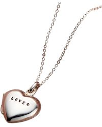 Posh Totty Designs - Sterling Loved Small Heart Locket Necklace - Lyst