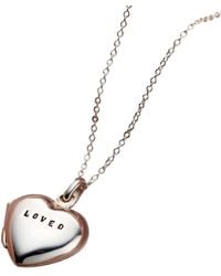 Posh Totty Designs - Sterling Loved Small Heart Locket Necklace - Lyst