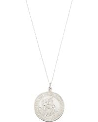 Lily & Roo - Large Round St Christopher Medallion Necklace - Lyst