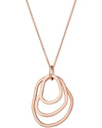 Posh Totty Designs - Rose Gold Plated Fine Organic Family Necklace - Lyst