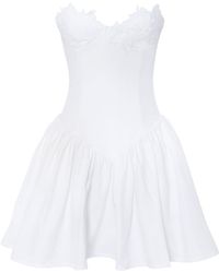Miss Circle New York - Sacha Lace Drop Waist Corset Puffy Mini Dress - Lyst