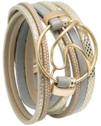 Saachi - Leather Abstract Wrap Bracelet - Lyst