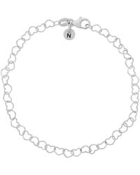 Nellou Jewellery - Linked Hearts Bracelet Sterling - Lyst