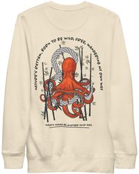 Anchor and Crew - Neutrals Bone Octopus Another Good Day Cotton Blend Sweatshirt - Lyst