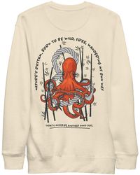 Anchor and Crew - Neutrals Bone Octopus Another Good Day Cotton Blend Sweatshirt - Lyst