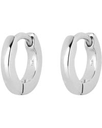Zohreh - Teeny Wide Huggie Hoop Earring Pair Sterling - Lyst