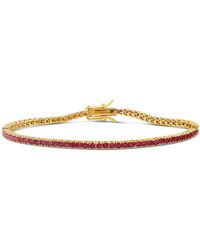 SHYMI - Classic Two Mm Ruby Tennis Bracelet - Lyst