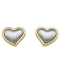 Uchi and Soto - Kokoro Mixed Metal Heart Stud Earrings - Lyst