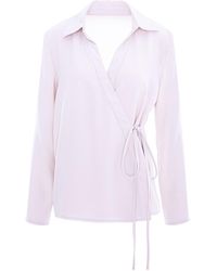 BLUZAT - Neutrals Wrap Blouse - Lyst