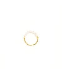 Seven Saints - Pure Light, Freshwater Baroque Pearl Chain Ring, Plated Sterling - Lyst