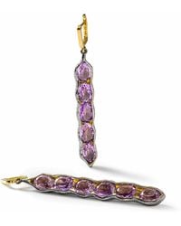 German Kabirski - Chimey Plated Asymmetric Earrings With Natural Amethyst - Lyst