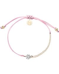 Adriana Pappas Designs - Cz Solitaire Bracelet On Colored Cord - Lyst