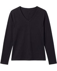 Brodie Cashmere - Long Sleeve V Neck - Lyst