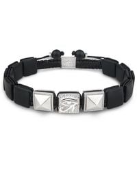 AWNL - Eye Of Horus Onyx Macrame Bracelet - Lyst