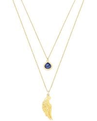 Seven Saints - Archangel Michael Angel Of Protection Necklace, Lapis Lazuli, Over Sterling - Lyst