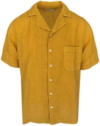 Haris Cotton - Linen Byron Shirt Honey - Lyst