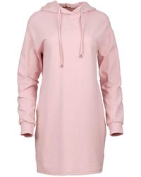Conquista - Pink Hooded Mini Dress - Lyst