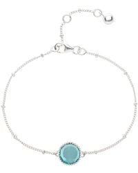 Auree - Barcelona Silver March Birthstone Bracelet Blue Topaz - Lyst