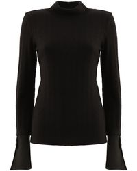 Julia Allert - Textured Knit Batwing Sleeve Top - Lyst