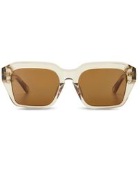The Avantguard - Neutrals Wildflower Limestone Square Sunglasses - Lyst