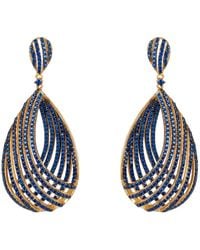 LÁTELITA London - Vortex Teadrop Earring Sapphire Cz - Lyst
