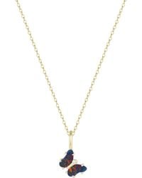 KAMARIA - Mini Opal Butterfly Charm Necklace - Lyst