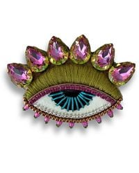 VETKA - Eye Brooch With Crystals –Woodland Watch - Lyst