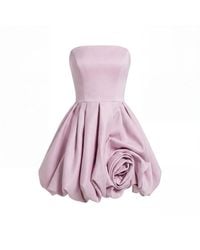 Mac Duggal - Strapless Mini Dress With 3D Rose Detail - Lyst