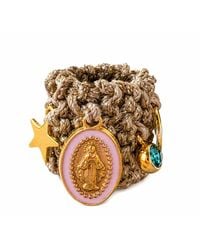 Hilo De Mar - Ring Handknitted With Charms - Lyst