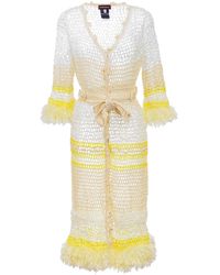 Andreeva - White Malva Handmade Knit Cardigan - Lyst